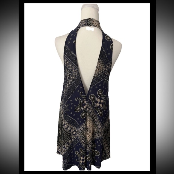 Free People Intimately Beaux Slip Dress Scarf Bandana Print Small - Picture 4 of 4